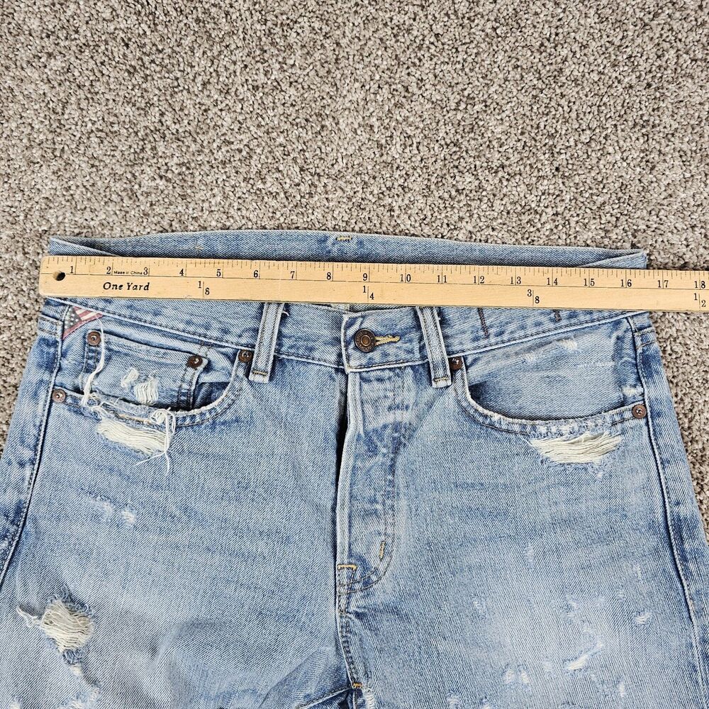 Ralph Lauren Denim Supply Jeans Mens 33x30 Slim Straight Distressed Grunge Work - Picture 10 of 16